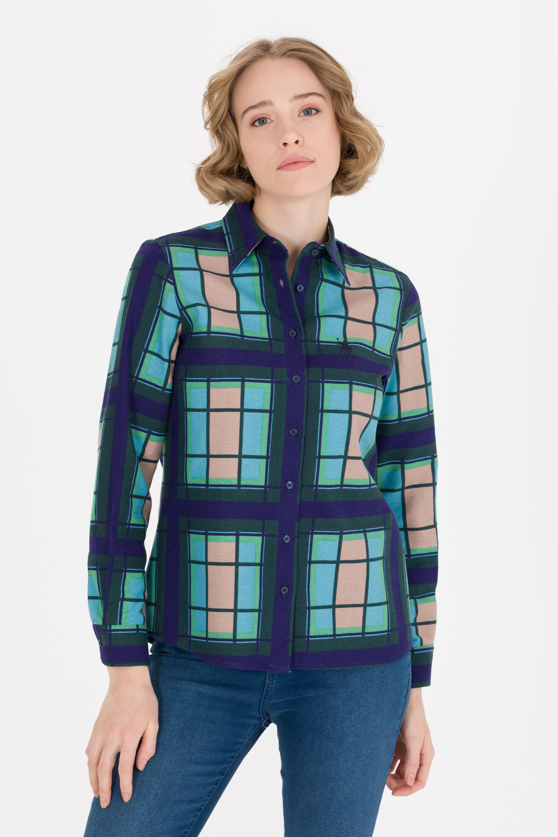 Kadın Yeşil Uzun Kollu Gömlek