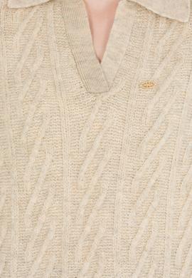 Kadın Taş Melanj V Yaka Kazak - 50256636031