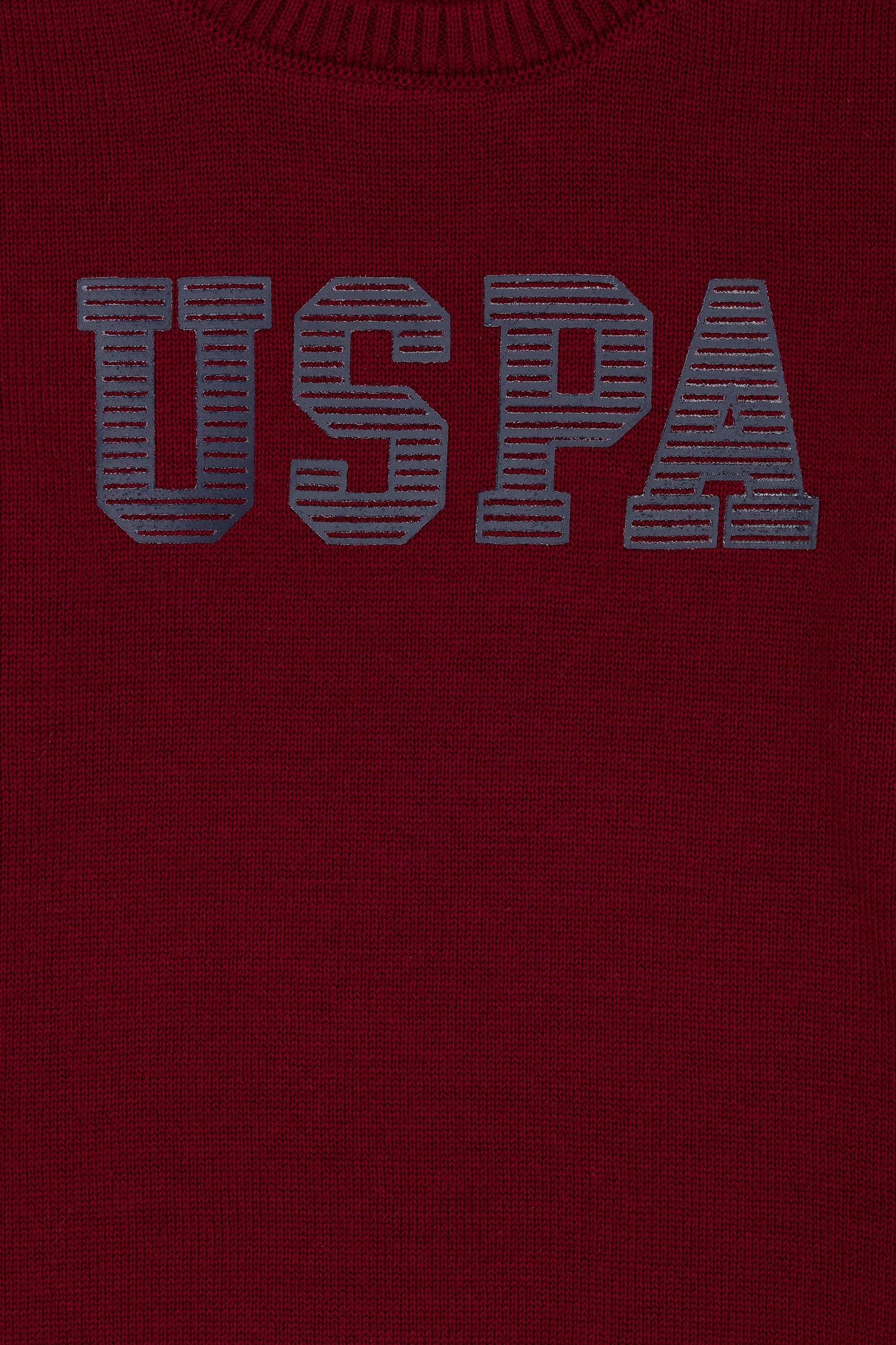 Erkek Çocuk Bordo Bisiklet Yaka Triko Kazak