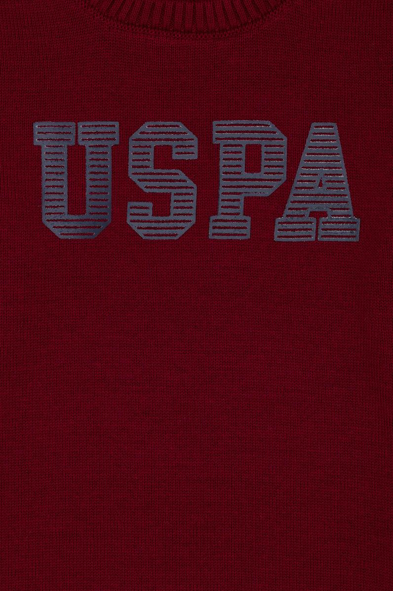 Erkek Çocuk Bordo Bisiklet Yaka Triko Kazak