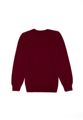 Erkek Çocuk Bordo Bisiklet Yaka Triko Kazak - 50260600005