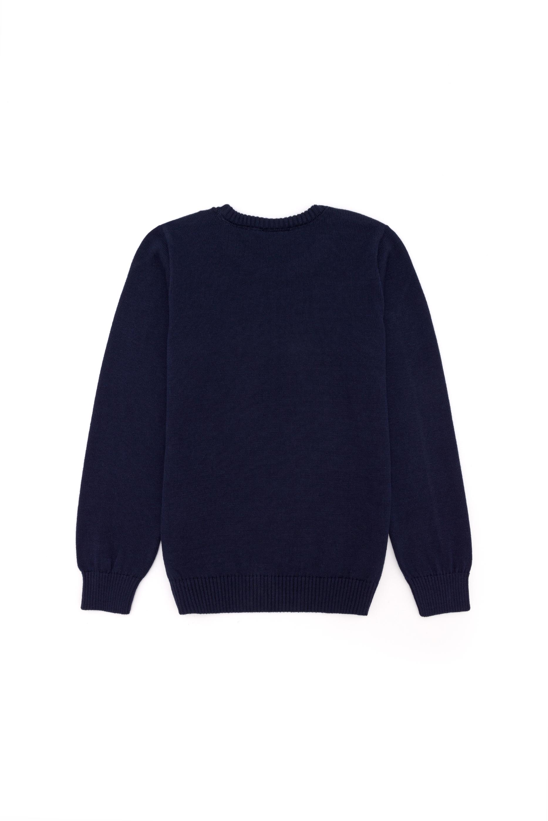 Erkek Çocuk Lacivert Bisiklet Yaka Triko Kazak