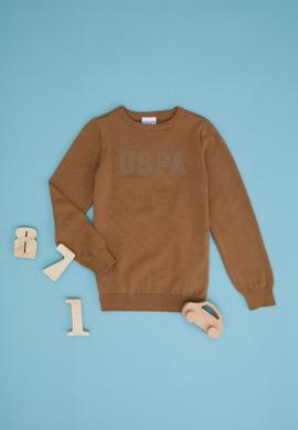 Erkek Çocuk Taba Bisiklet Yaka Triko Kazak - 50260600036