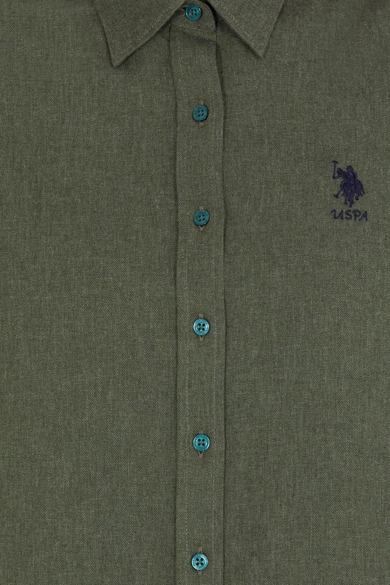 Kadın Yeşil Uzun Kollu Gömlek - 50262277010