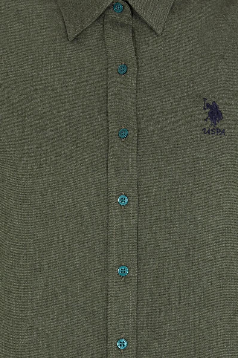 Kadın Yeşil Uzun Kollu Gömlek