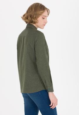 Kadın Yeşil Uzun Kollu Gömlek - 50262277010