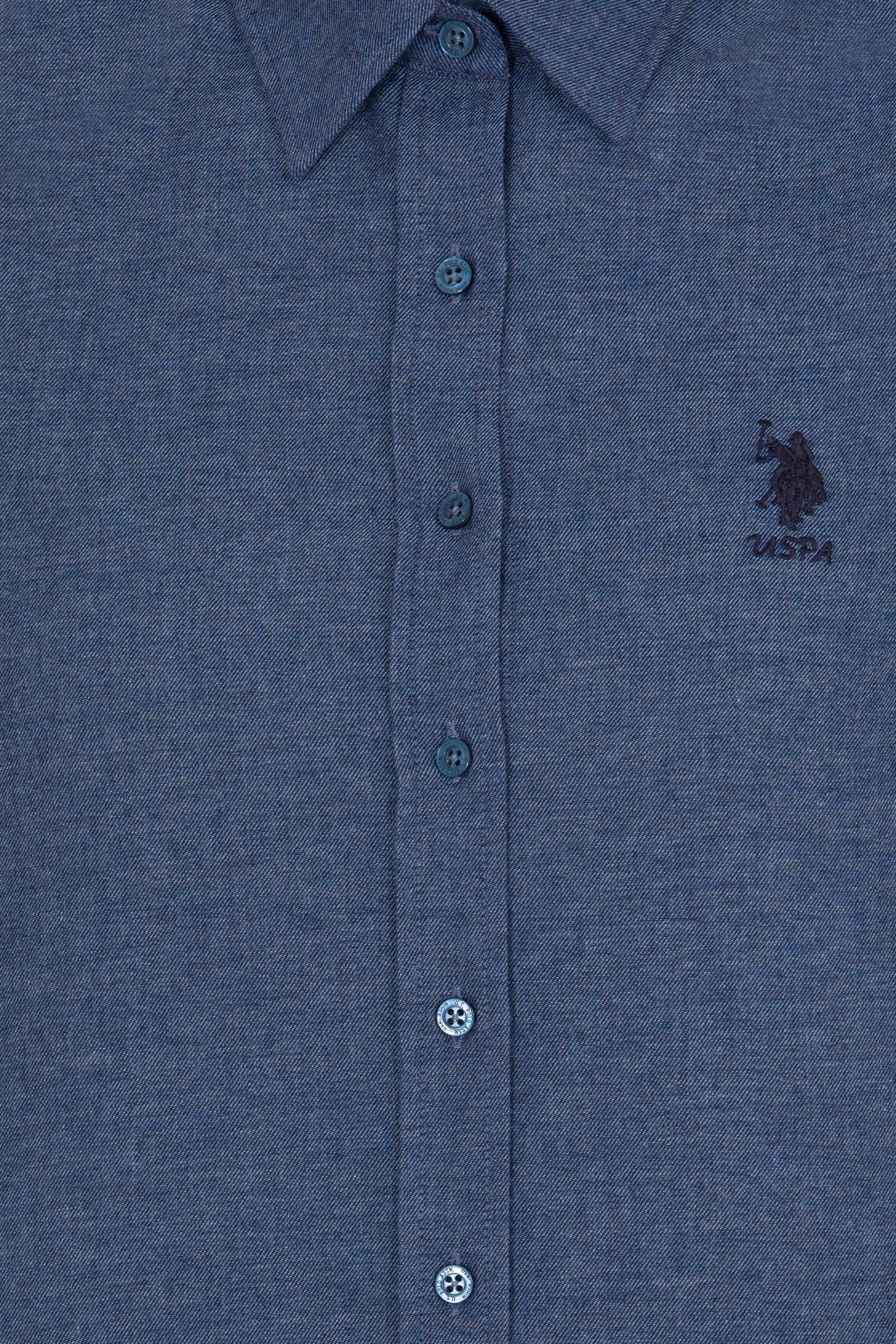 Kadın İndigo Uzun Kollu Gömlek