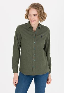 Kadın Yeşil Uzun Kollu Gömlek - 50262277010