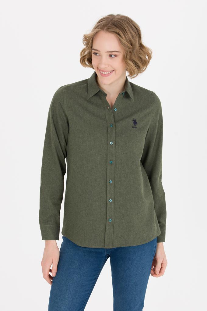 Kadın Yeşil Uzun Kollu Gömlek