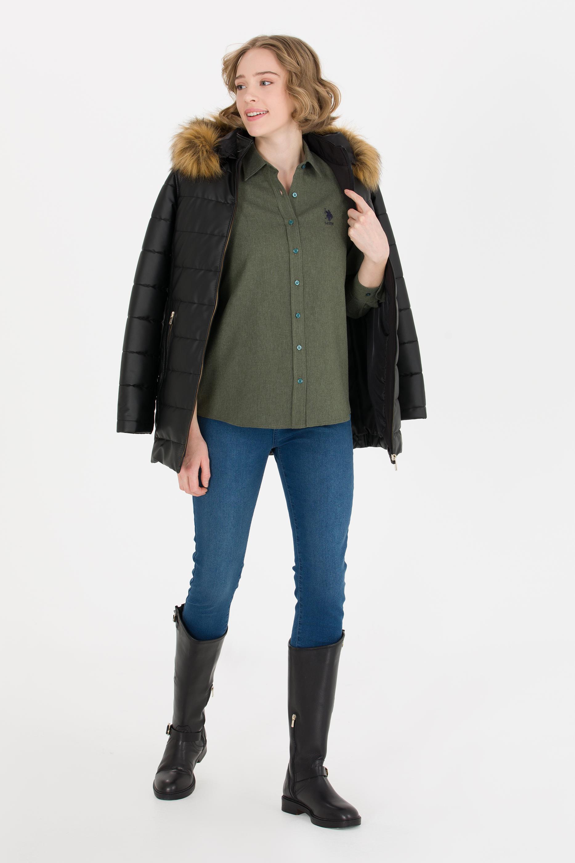 Kadın Yeşil Uzun Kollu Gömlek