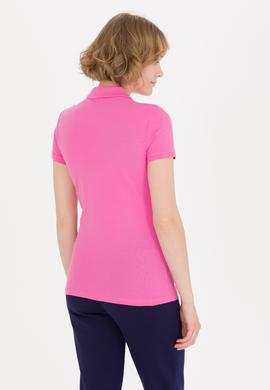 Kadın Pembe Basic Polo Yaka Tişört - 50266348017