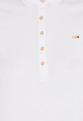 Kadın Beyaz Polo Yaka Örme Elbise - 50269546012