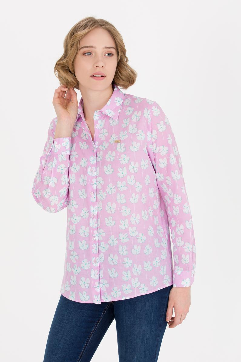 Kadın Manolya Uzun Kollu Gömlek