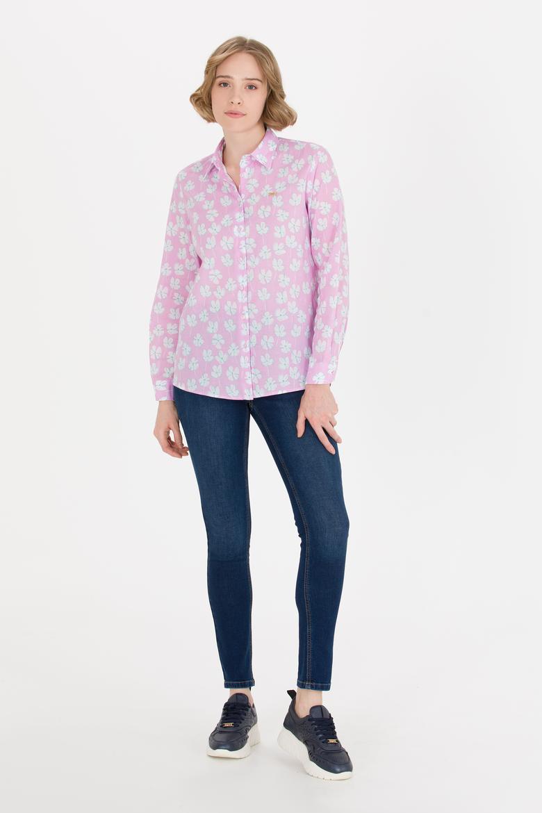 Kadın Manolya Uzun Kollu Gömlek - 50263742018