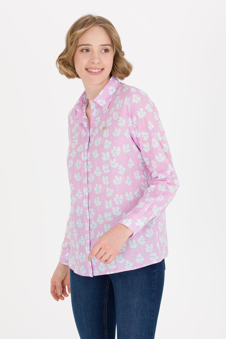 Kadın Manolya Uzun Kollu Gömlek - 50263742018