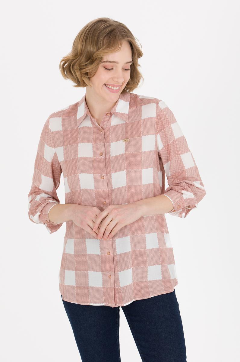 Kadın Pudra Uzun Kollu Gömlek