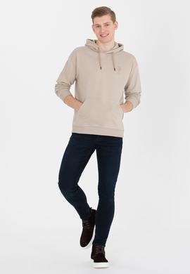 Erkek Taş Kapüşonlu Sweatshirt - 50253234013