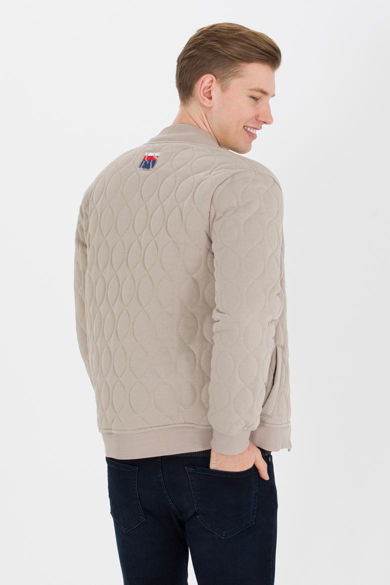 Erkek Taş Dik Yaka Örme Hırka - 50254563007