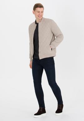 Erkek Taş Dik Yaka Örme Hırka - 50254563007