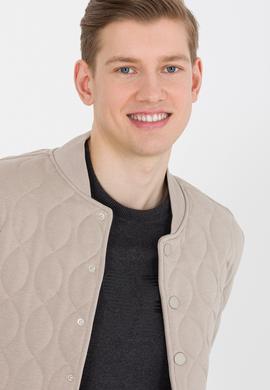 Erkek Taş Dik Yaka Örme Hırka - 50254563007