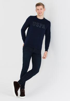 Erkek Lacivert Bisiklet Yaka Triko Kazak - 50258145006