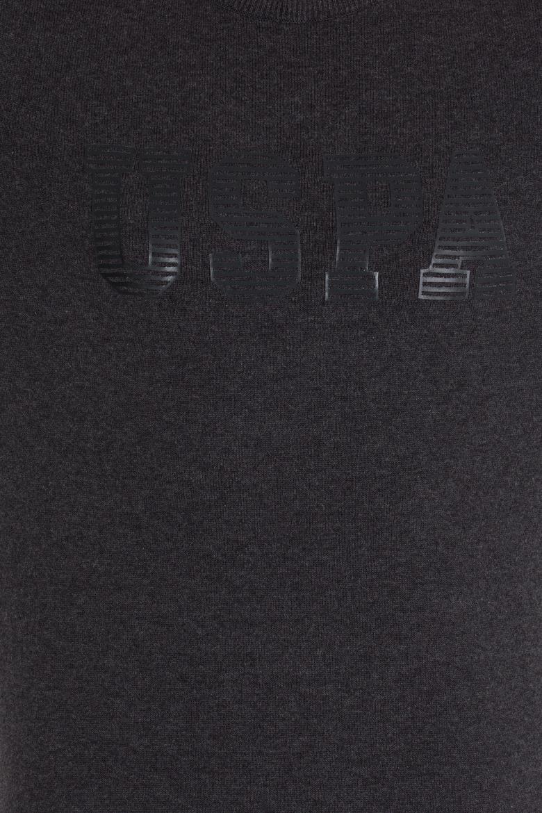 Erkek Antrasit Melanj Bisiklet Yaka Triko Kazak - 50258145018