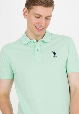Erkek Mint Yeşili Basic Polo Yaka Tişört - 50264891204