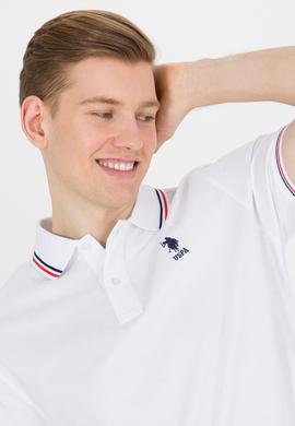 Erkek Beyaz Basic Polo Yaka Tişört - 50264906011