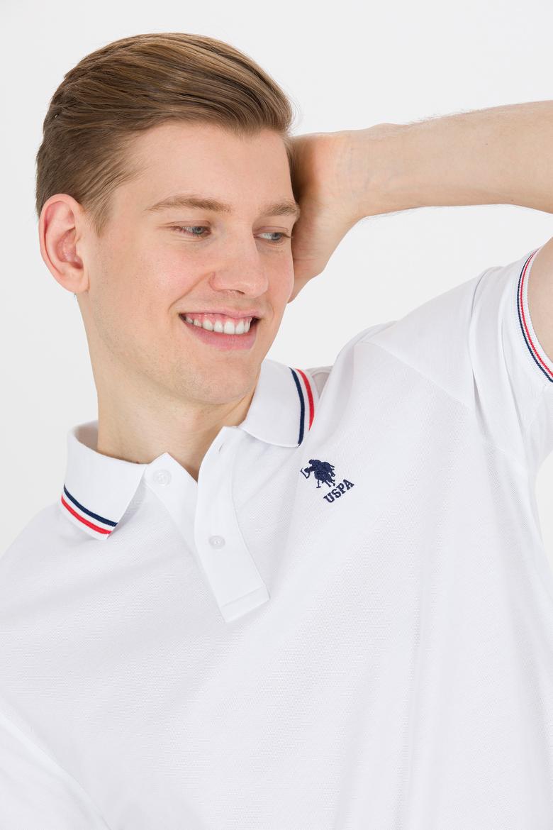 Erkek Beyaz Basic Polo Yaka Tişört - 50264906011