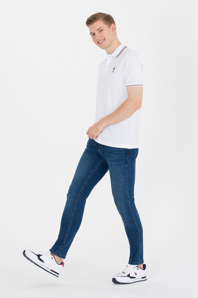 Erkek Beyaz Basic Polo Yaka Tişört - 50264906011