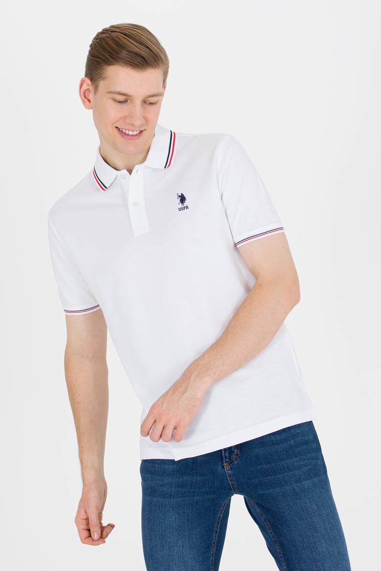 Erkek Beyaz Basic Polo Yaka Tişört - 50264906011