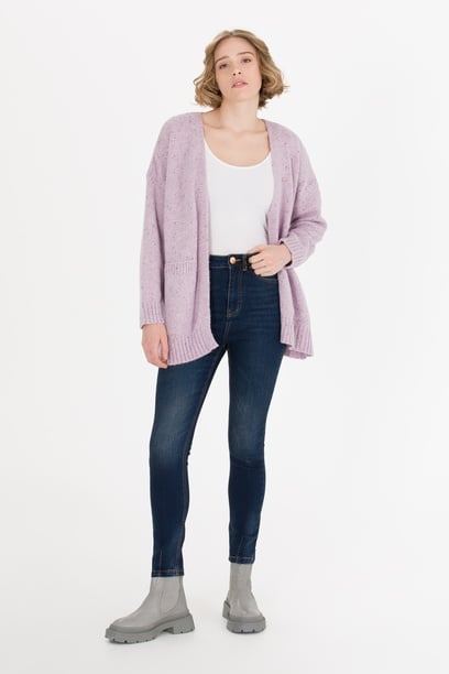 Kadın Koyu Mavi Skinny Hight Waist Fit Jean Pantolon