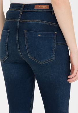 Kadın Koyu Mavi Skinny Hight Waist Fit Jean Pantolon - 50256761013