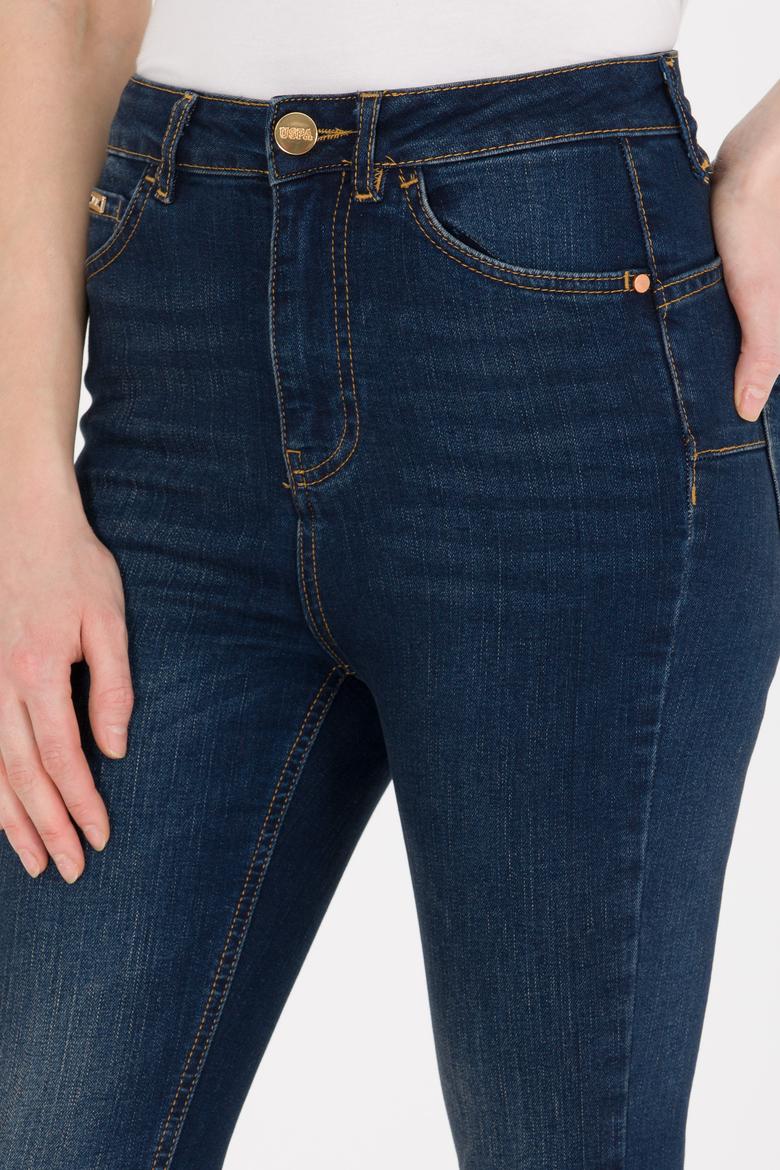 Kadın Koyu Mavi Skinny Hight Waist Fit Jean Pantolon - 50256761013