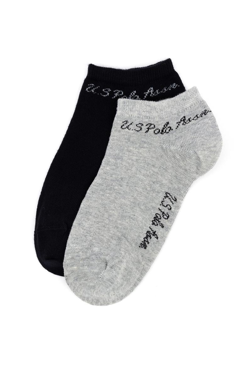 Kadın Gri Melanj 2'li Çorap