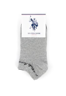 Kadın Gri Melanj 2'li Çorap - 50258162008