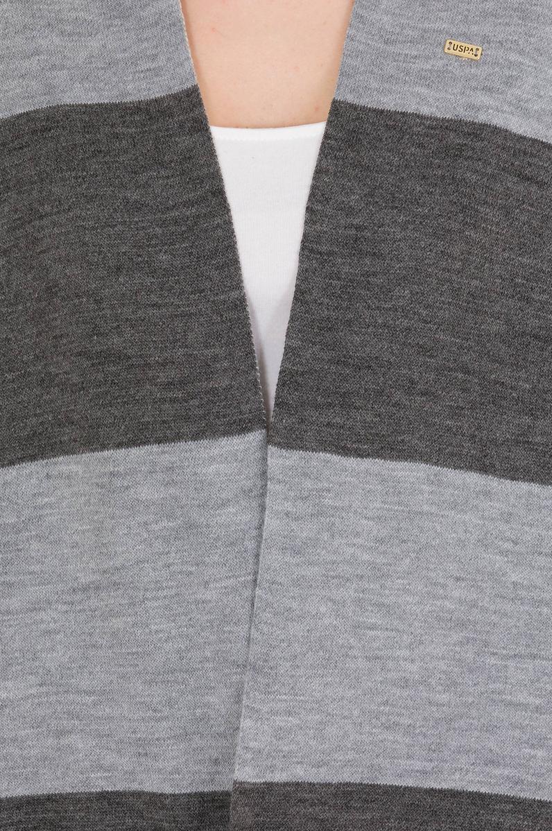 Kadın Gri Melanj Triko Panço