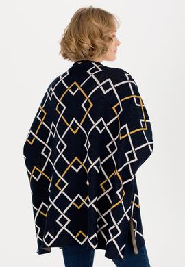 Kadın Lacivert Triko Panço - 50253118001