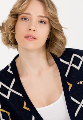 Kadın Lacivert Triko Panço - 50253118001