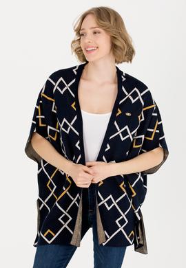 Kadın Lacivert Triko Panço - 50253118001