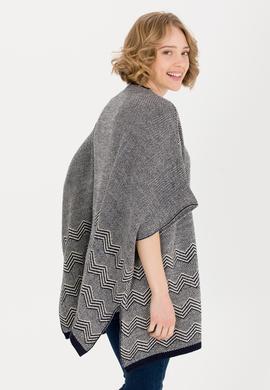 Kadın Lacivert Triko Panço - 50259612002