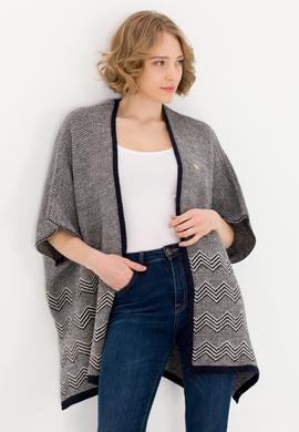 Kadın Lacivert Triko Panço - 50259612002