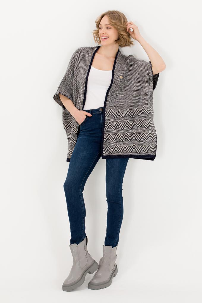 Kadın Lacivert Triko Panço