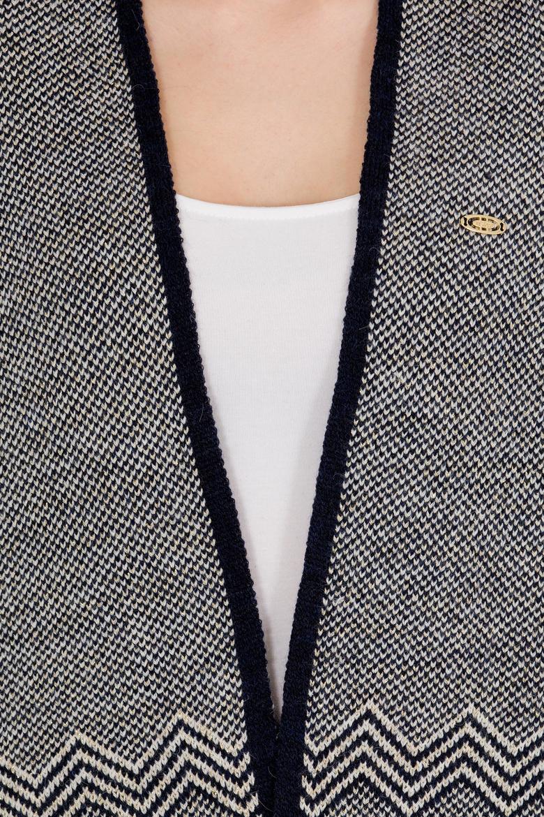 Kadın Lacivert Triko Panço - 50259612002