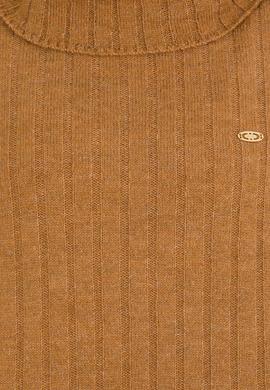 Kadın Camel Melanj Triko Panço - 50253219004