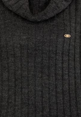 Kadın Antrasit Melanj Triko Panço - 50253219001