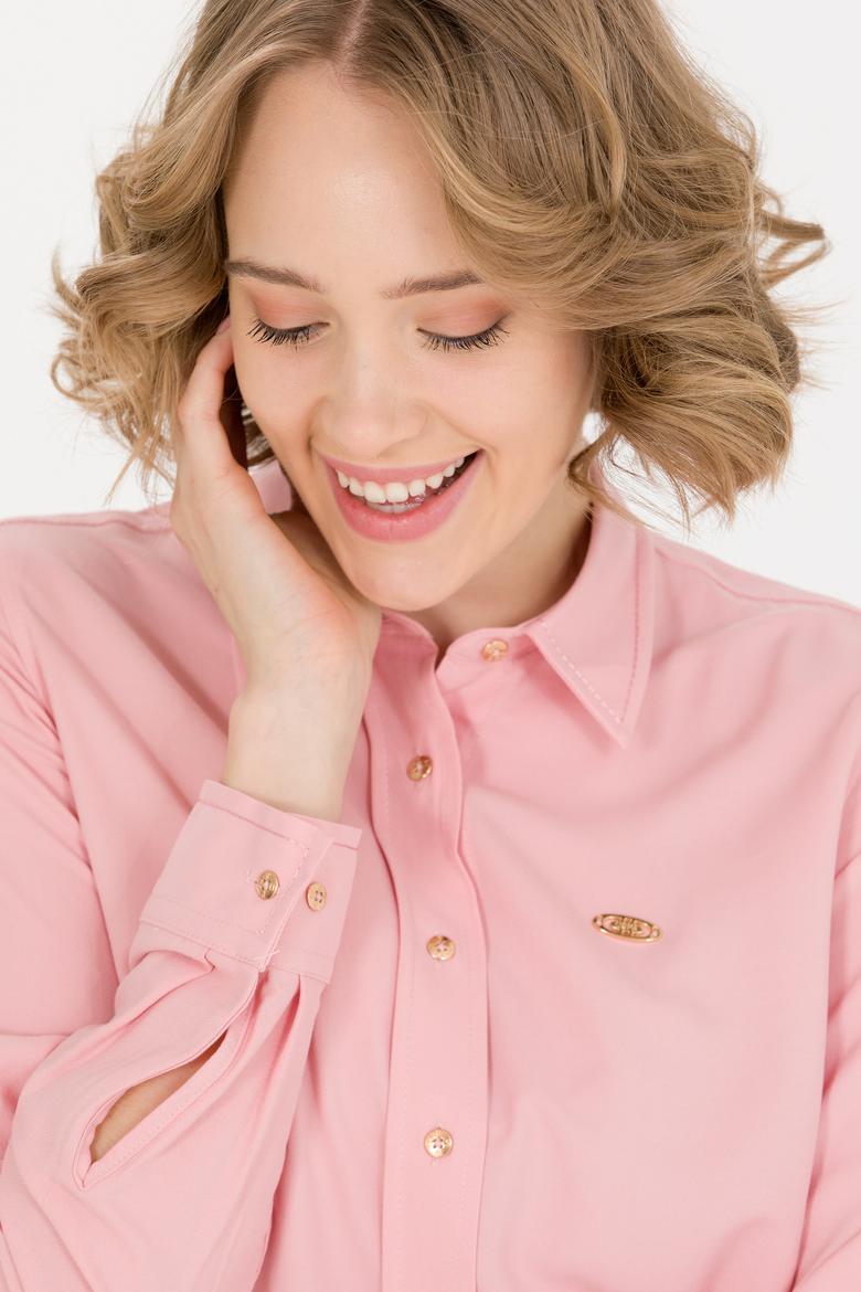 Kadın Manolya Uzun Kollu Gömlek - 50255305011