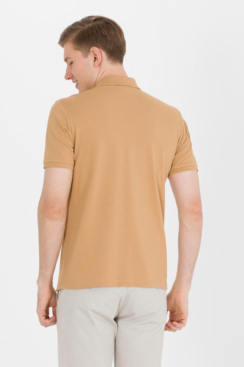 Erkek Camel Basic Polo Yaka Tişört - 50264891026
