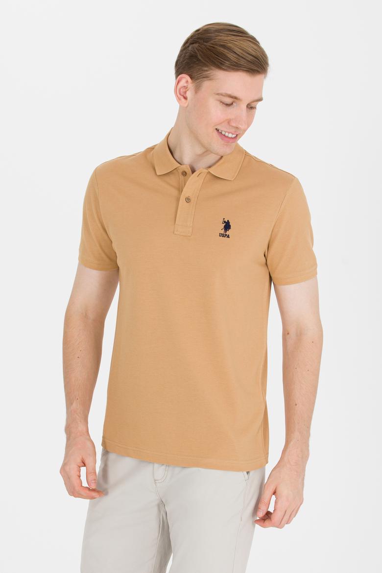 Erkek Camel Basic Polo Yaka Tişört