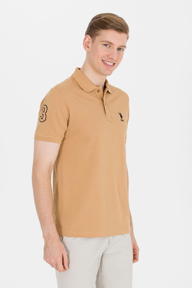 Erkek Camel Basic Polo Yaka Tişört - 50264891026